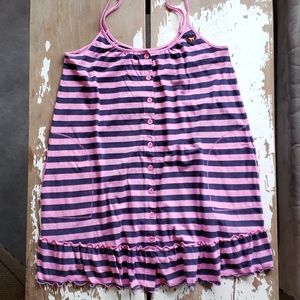 VntgPINK VS ButtonUp Stripes & Heart Patch Nightie